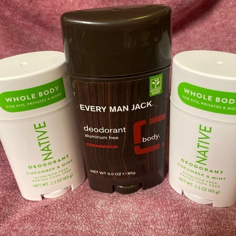 Native Every Man Jack Deodorant Bundle Aluminum Free Natural